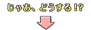 じゃあ、どうする？